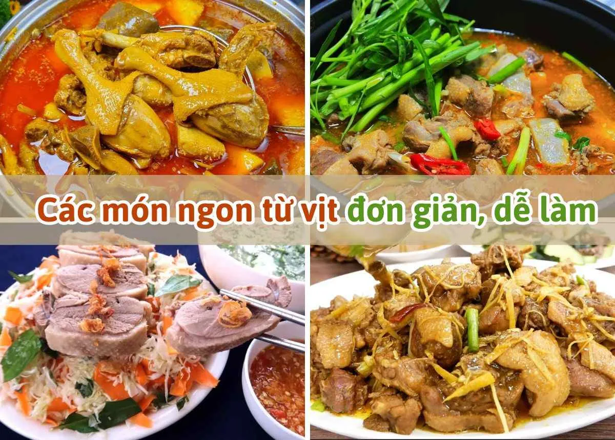 10+ Các món ngon từ vịt dễ làm, chế biến nhanh, đơn giản, ăn là ghiền