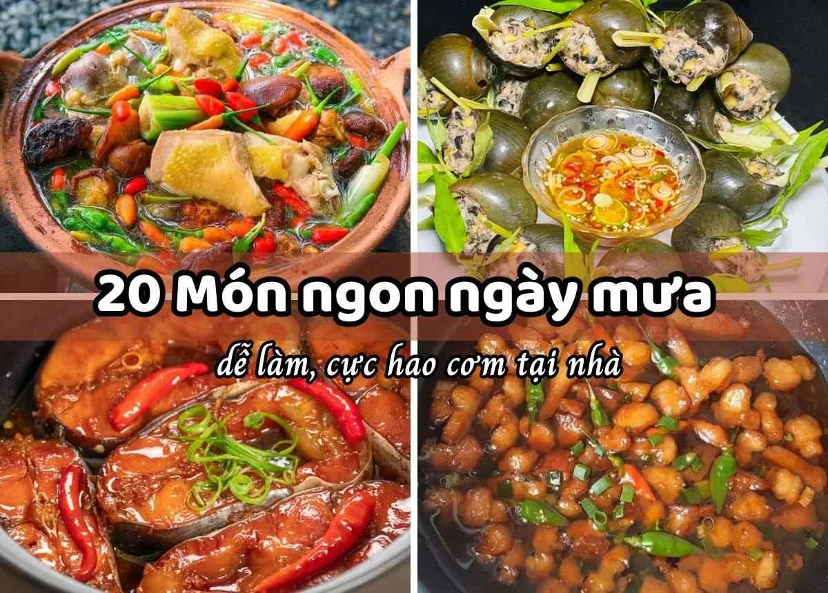 Tổng hợp 20 món ngon ngày mưa lạnh dễ làm, cực hao cơm tại nhà